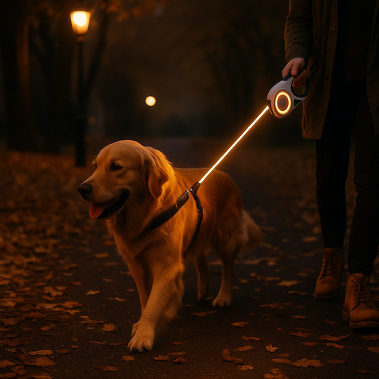 LED Hondenriem  Veilig, zichtbaar en ontspannen wandelen in het donker