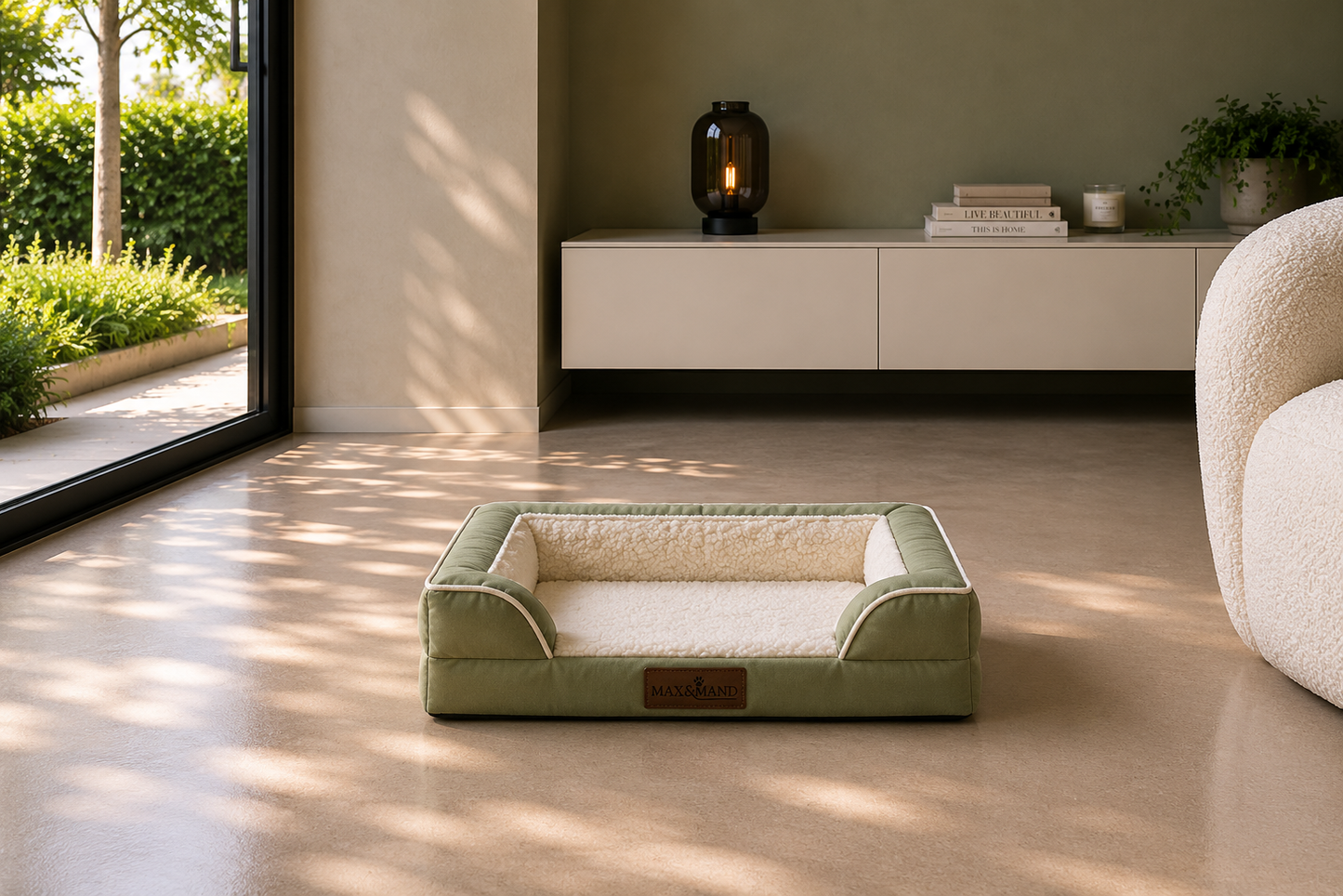 Max&Mand Orthopedische Hondenmand Groen – S (60 × 40 × 15 cm)