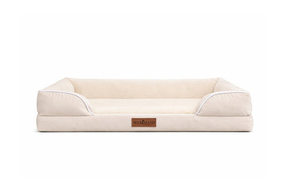 Max&Mand Orthopedische Hondenmand Beige – L (115 × 90 × 22 cm)