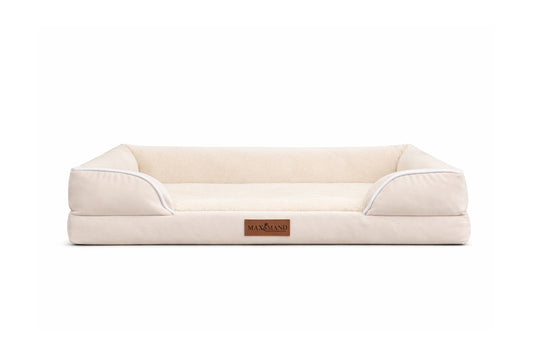 Max&Mand Orthopedische Hondenmand Beige – L (115 × 90 × 22 cm)