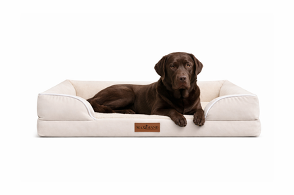 Max&Mand Orthopedische Hondenmand Beige – L (115 × 90 × 22 cm)