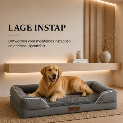 Max&Mand Orthopedische Hondenmand Donkergrijs – L (115 × 90 × 22 cm)