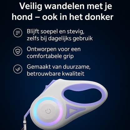 LED Hondenriem  Veilig, zichtbaar en ontspannen wandelen in het donker 5m lijn