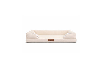 Max&Mand Orthopedische Hondenmand Beige – M (76 × 50 × 18 cm)