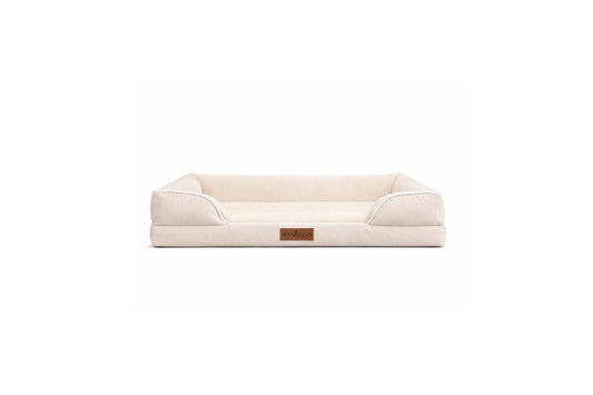 Max&Mand Orthopedische Hondenmand Beige – M (76 × 50 × 18 cm)