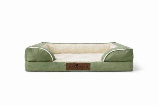 Max&Mand Orthopedische Hondenmand Groen – M (76 × 50 × 18 cm)