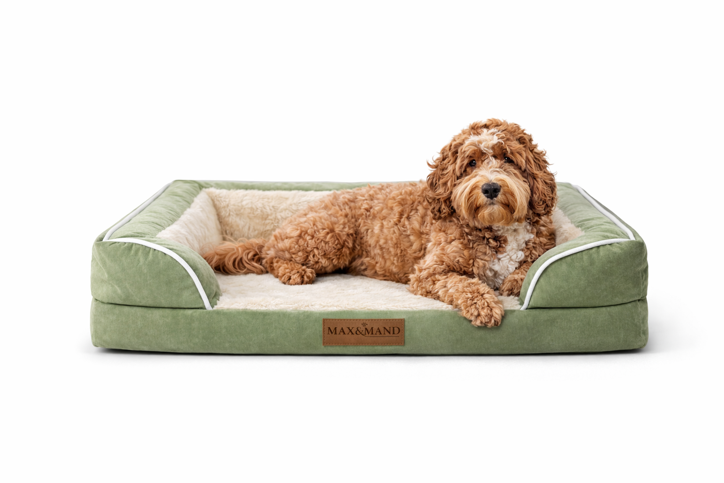 Max&Mand Orthopedische Hondenmand Groen – M (76 × 50 × 18 cm)