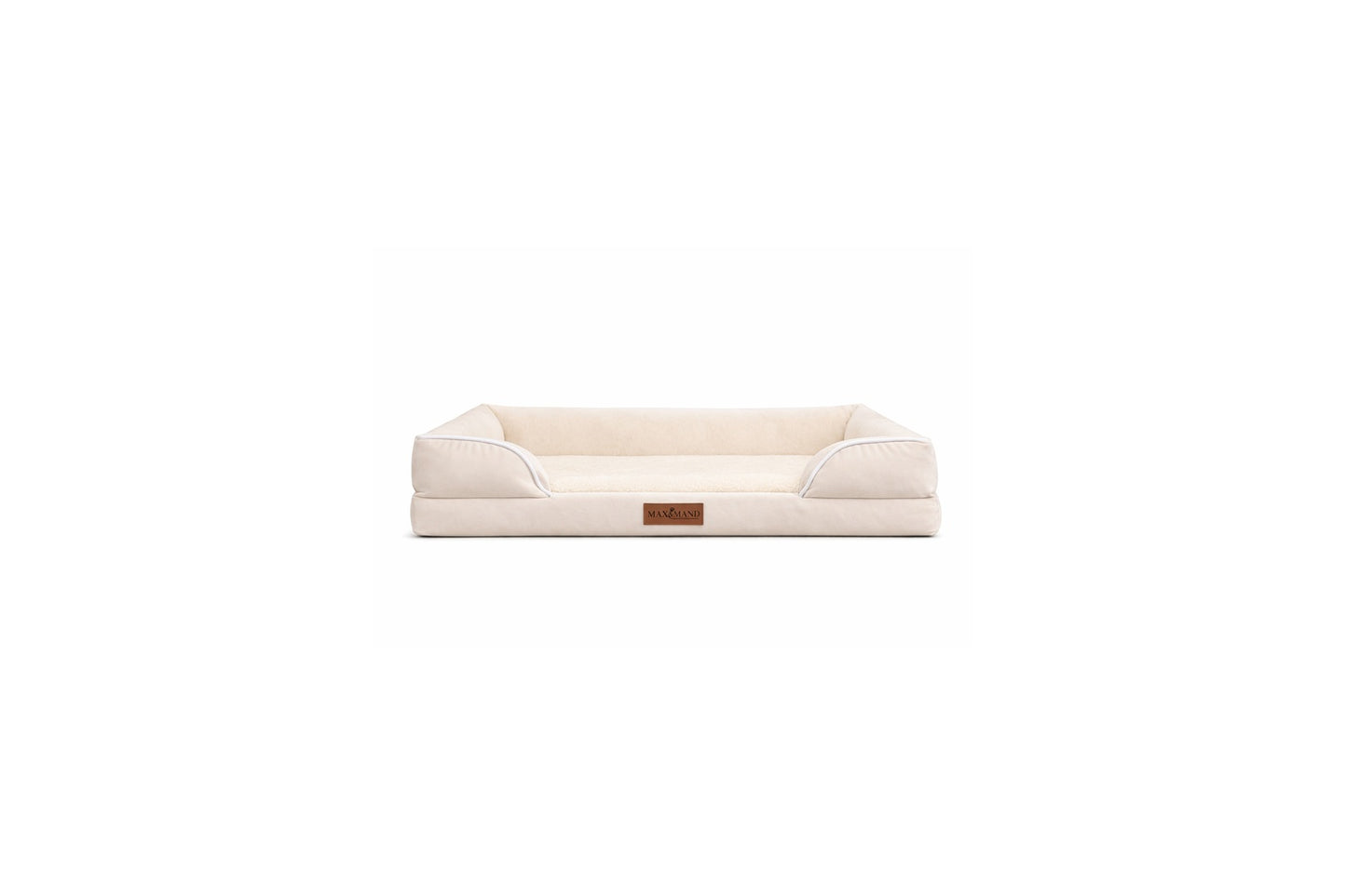 Max&Mand Orthopedische Hondenmand Beige – S (60 × 40 × 15 cm)