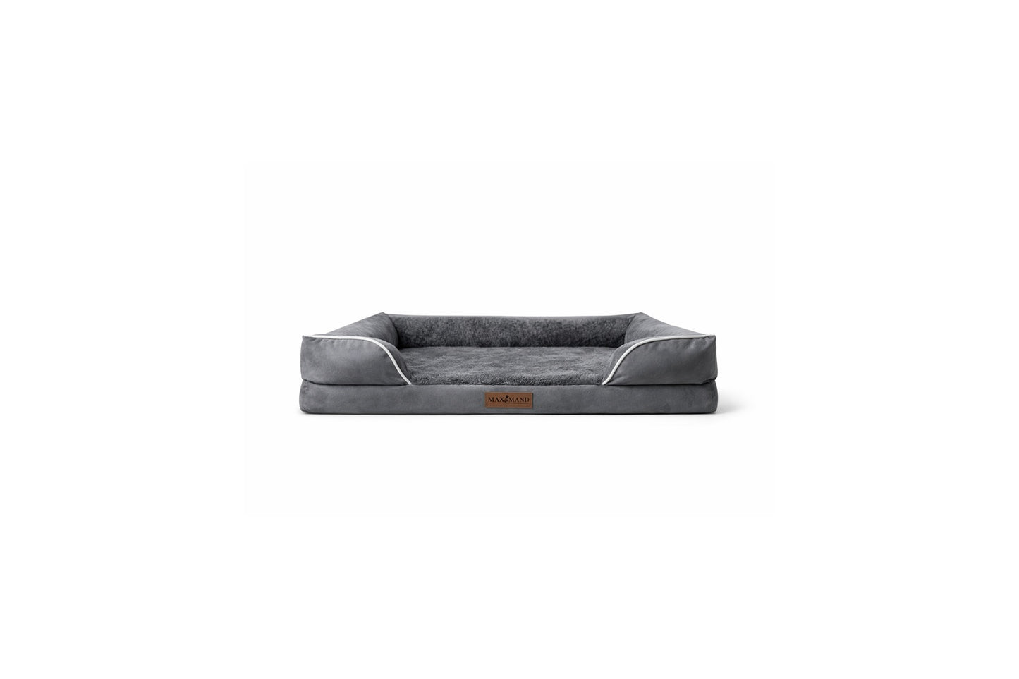 Max&Mand Orthopedische Hondenmand Donkergrijs – S (60 × 40 × 15 cm)