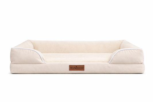 Max&Mand Orthopedische Hondenmand Beige – XL (134 × 106 × 22 cm)
