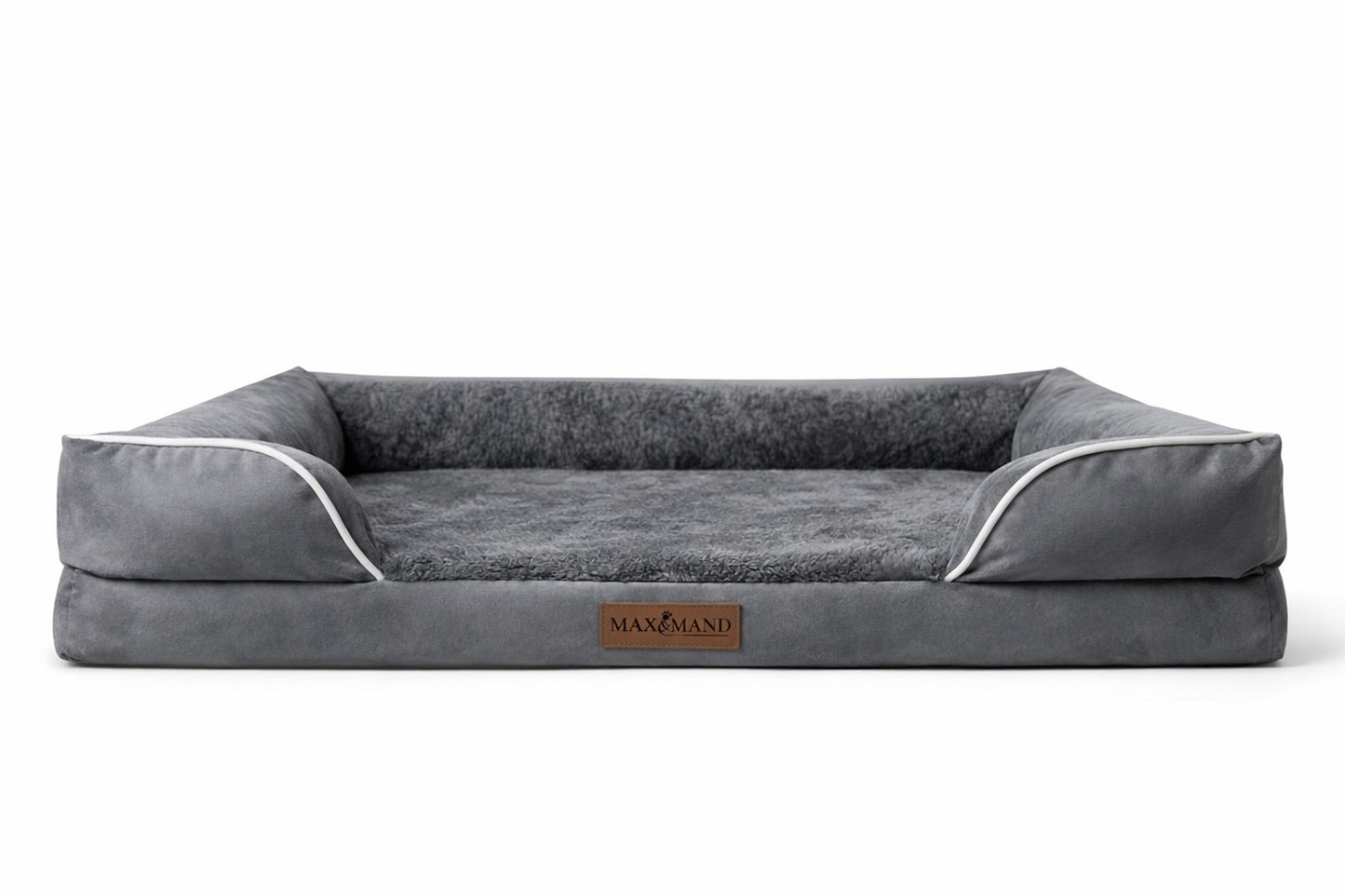 Max&Mand Orthopedische Hondenmand Donkergrijs – XL (134 × 106 × 22 cm)