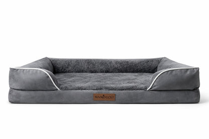Max&Mand Orthopedische Hondenmand Donkergrijs – XL (134 × 106 × 22 cm)
