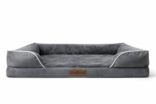 Max&Mand Orthopedische Hondenmand Donkergrijs – XL (134 × 106 × 22 cm)