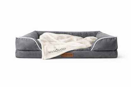 Max&Mand Orthopedische Hondenmand Donkergrijs – L (115 × 90 × 22 cm)