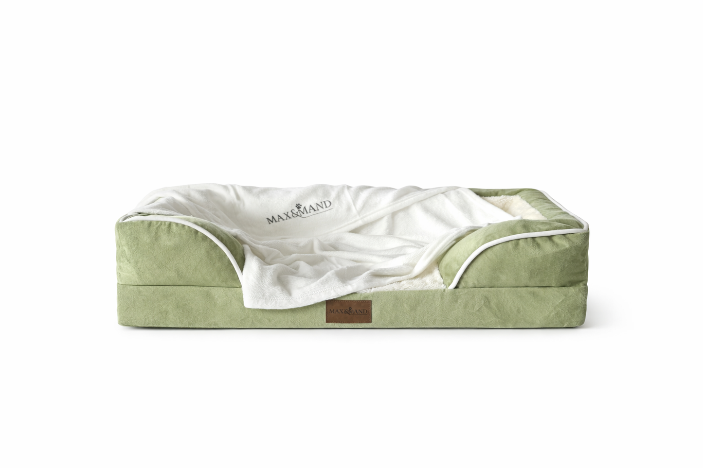 Max&Mand Orthopedische Hondenmand Groen – L (115 × 90 × 22 cm)