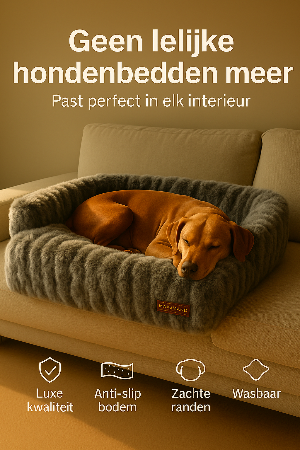 Fluffy Bolster Mat voor Honden – Zacht, geborgen en comfortabel slapen