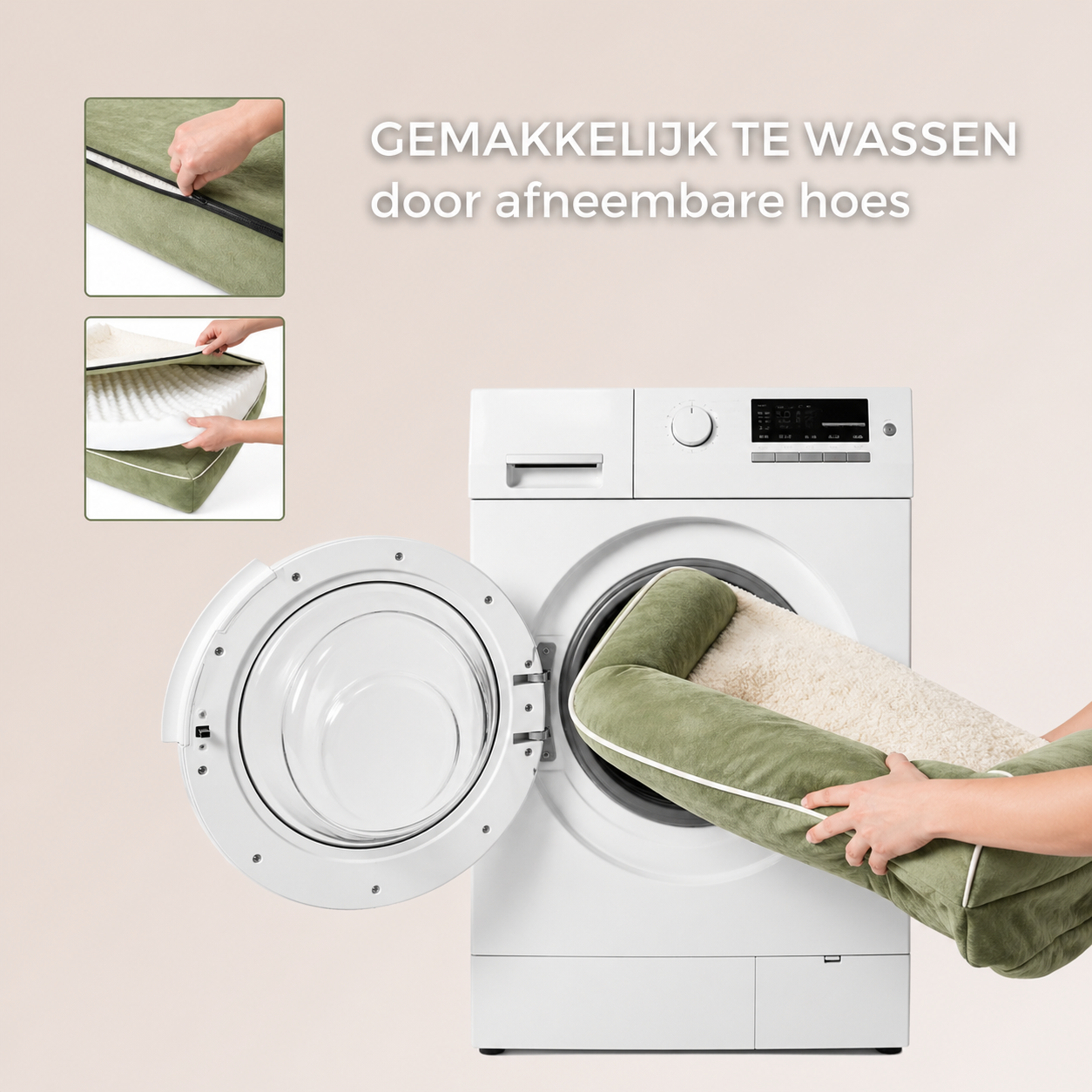 Max&Mand Orthopedische Hondenmand Groen – L (115 × 90 × 22 cm)